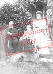 Miss Benson And Family With Dog 1894, Portraiture