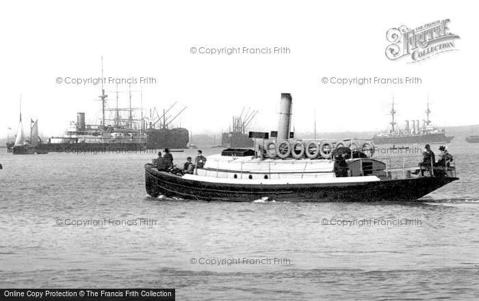Photo of Portsmouth, Boat In The Harbour 1898
