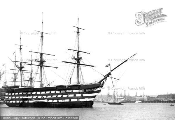 Photo of Portsmouth, Harbour And HMS Victory 1890