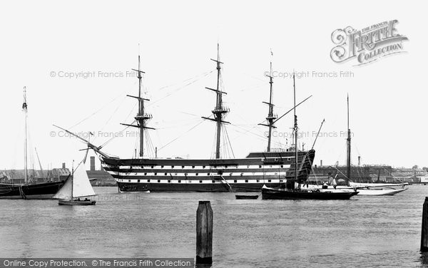 Photo of Portsmouth, Harbour, HMS Victory 1898