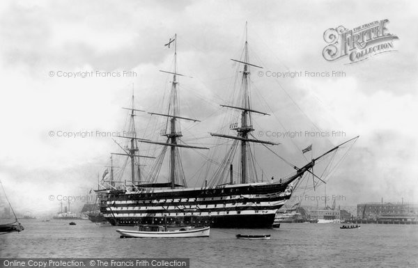 Photo of Portsmouth, HMS Duke Of Wellington 1890