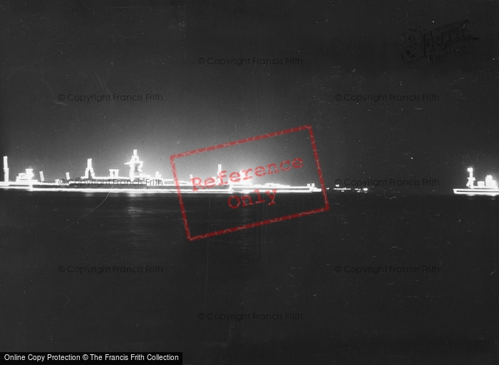 Photo of Portsmouth, Spithead, Coronation Review Of The Fleet At Night 1937