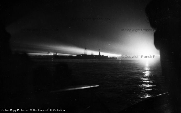 Photo of Portsmouth, Spithead, Coronation Review Of The Fleet At Night 1937