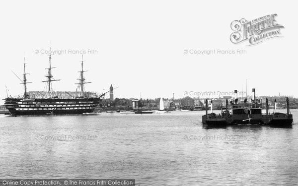 Photo of Portsmouth, The Floating Bridge, Crossing To Gosport 1898