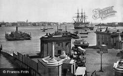 The Harbour, Showing Nelson's Battleship, 'the Victory' c.1895, Portsmouth