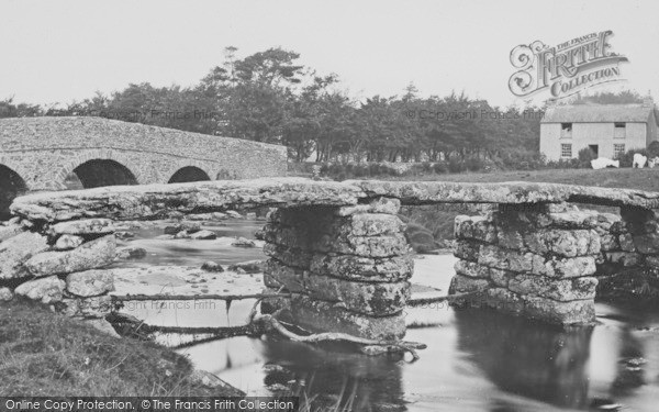 Photo of Postbridge, Old Clapper Bridge c.1930