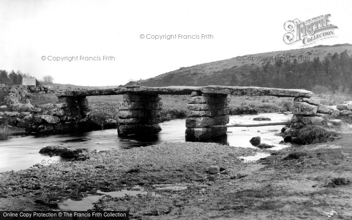 Photo of Postbridge, The Clapper Bridge c.1930
