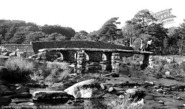 Photo of Postbridge, The Clapper Bridge c.1955