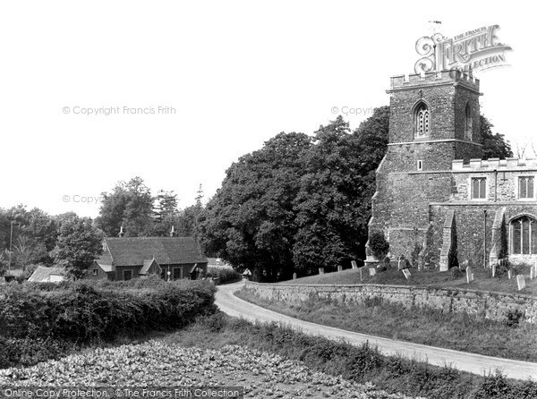 Photo of Potton, St Mary's Church And School c.1955