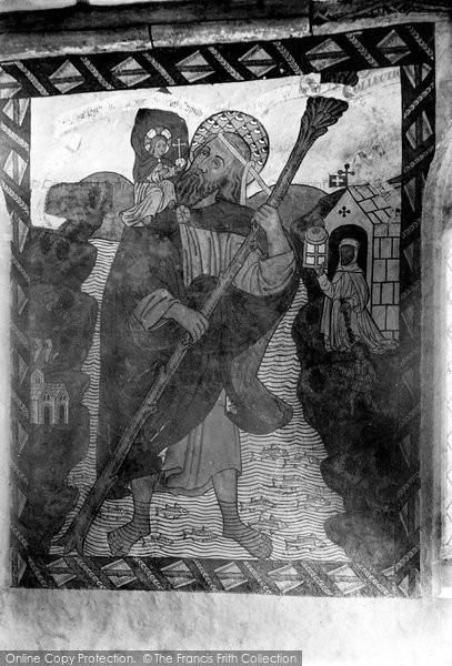 Photo of Poughill, Fresco In St Olaf's Church 1906