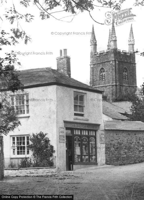 Photo of Poughill, R. Brock's Shop 1910