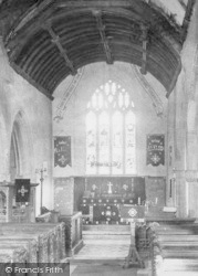 St Olaf's Church, Interior 1890, Poughill