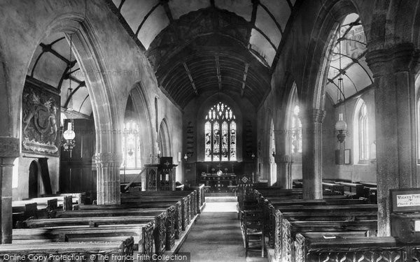 Photo of Poughill, St Olaf's Church, Interior 1900