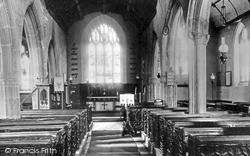 St Olaf's Church Interior c.1930, Poughill