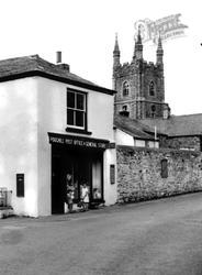 The Post Office And Church c.1960, Poughill