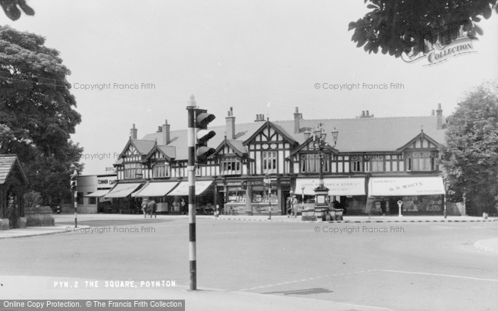 Photo of Poynton, The Square c.1955