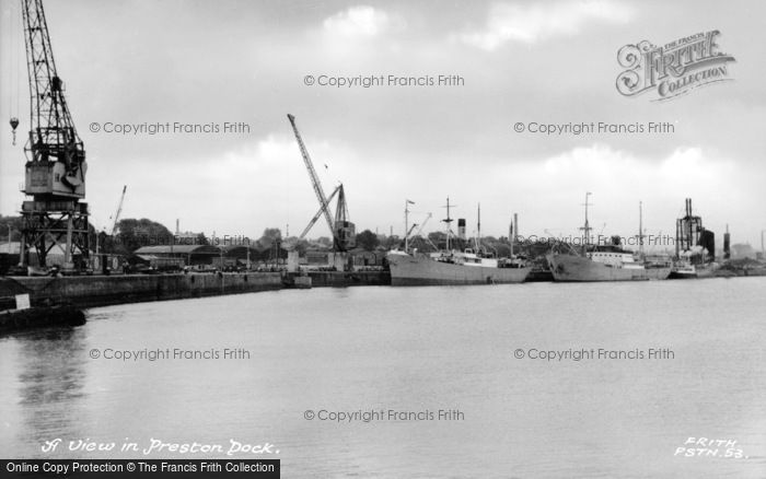 Photo of Preston, A View In The Dock c.1957