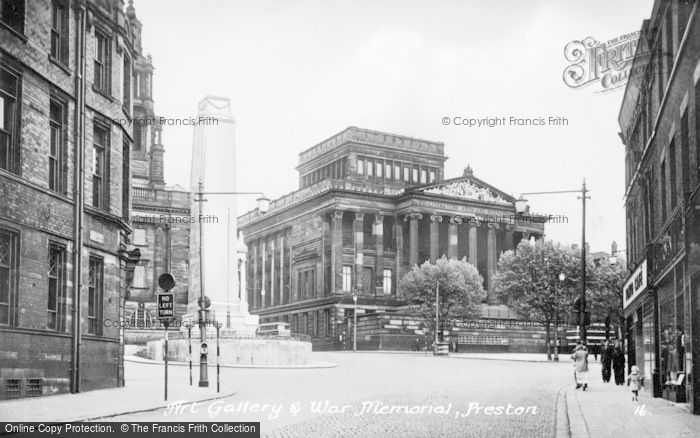 Photo of Preston, Art Gallery And War Memorial c.1950