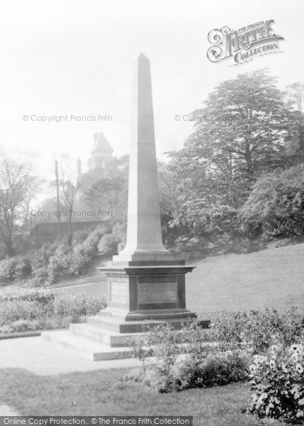 Photo of Preston, Avenham Park, Boer War Memorial 1925