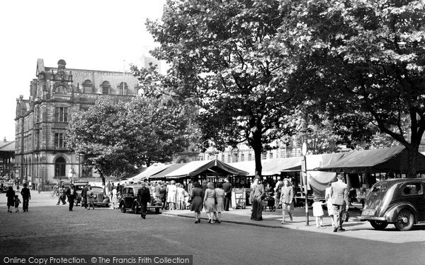Photo of Preston, Market Place c.1955