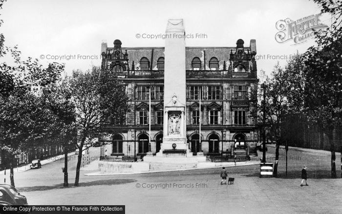 Photo of Preston, Market Square And Memorial c.1950