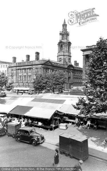 Photo of Preston, The Market Square c.1955