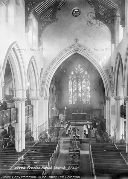 Photo of Preston, The Parish Church, Nave 1893