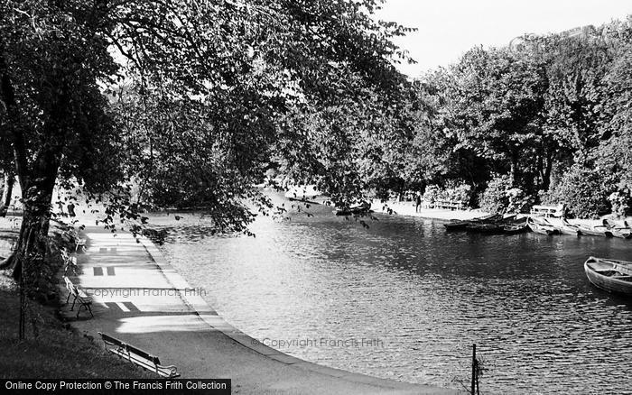 Photo of Prestwich, Heaton Park, The Lake c.1957