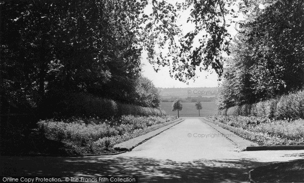 Photo of Prestwich, Heaton Park, The Long Border c.1955