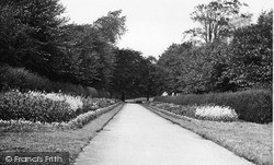 Heaton Park, The Long Border c.1955, Prestwich