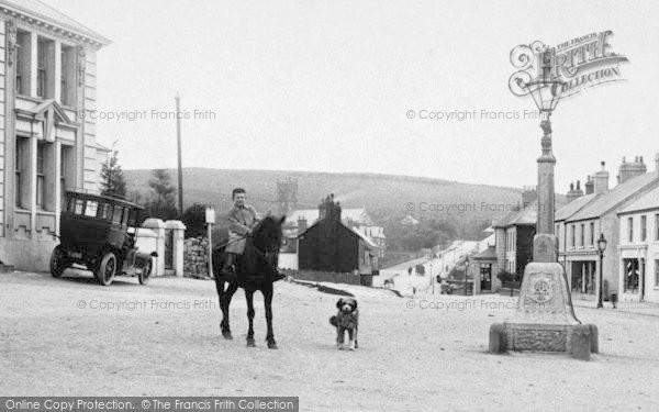 Photo of Princetown, Boy Rider And Jubilee Lamp 1910