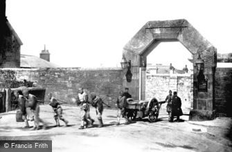 Princetown, Dartmoor Prison Gate & Convicts 1890