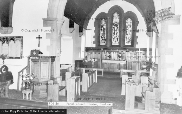 Photo of Prudhoe, Parish Church Interior c.1960