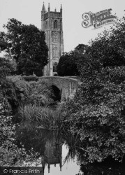 All Saints Church From The River c.1955, Publow