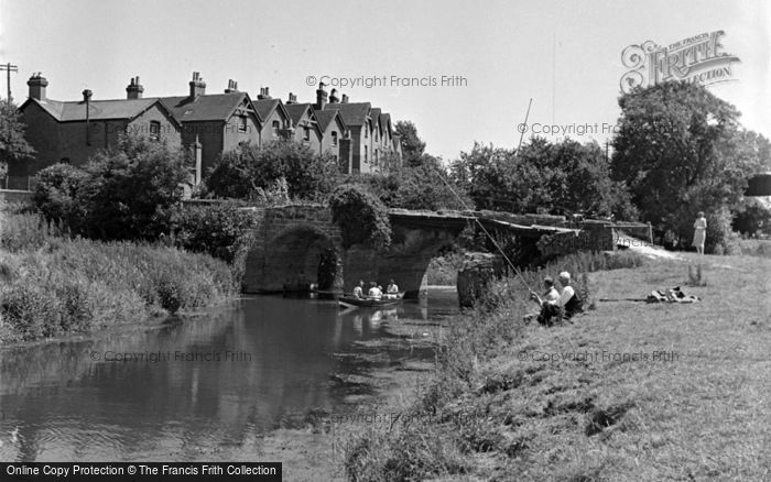 Photo of Pulborough, Fishing By The Old Bridge c.1950