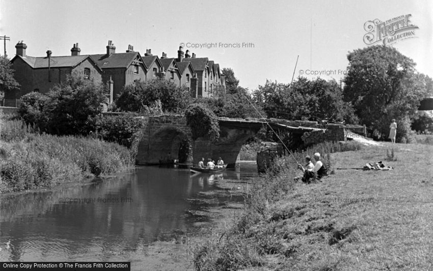 Pulborough, Fishing by the Old Bridge c1950