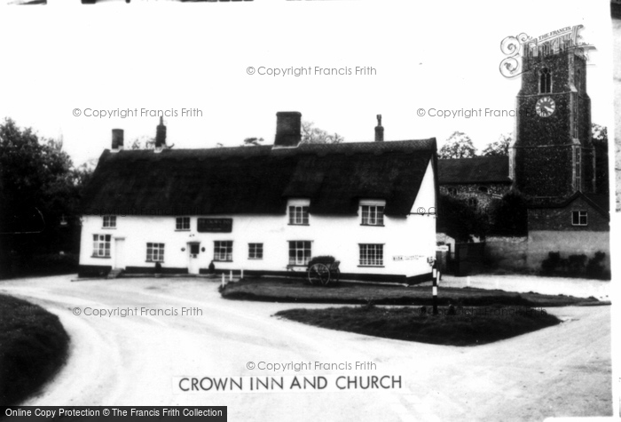 Photo of Pulham Market, Crown Inn And Church Of St Mary Magdalene c.1960