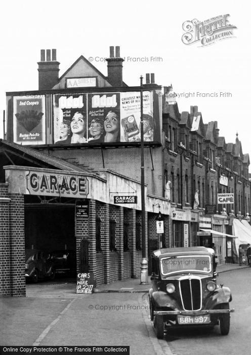 Photo of Purley, A High Street Billboard c.1950