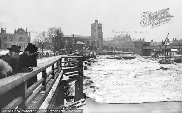 Photo of Putney, Old Fulham Bridge And The Frozen Thames 1881