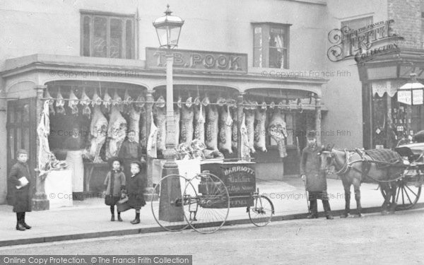 Photo of Putney, Pook's Butchers And Delivery Tricycle c.1890