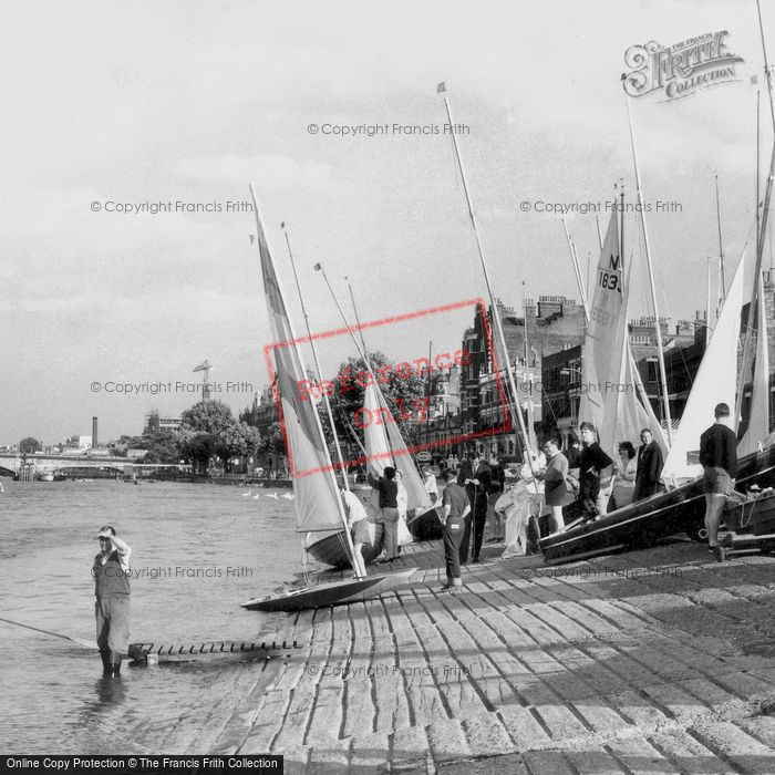 Photo of Putney, Sailing Boats By The Thames c.1960