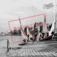 Sailing Boats By The Thames c.1960, Putney