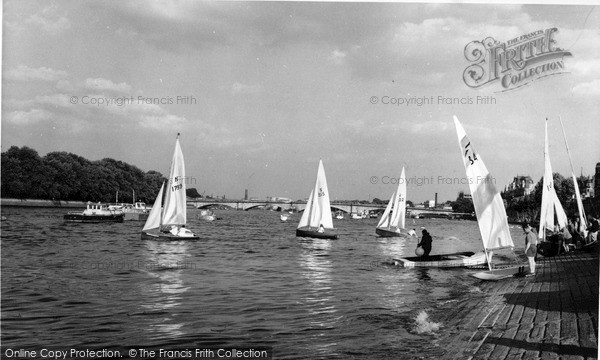 Photo of Putney, Sailing On The Thames c.1960
