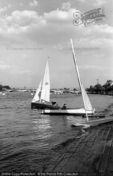 Photo of Putney, Sailing On The Thames c.1960