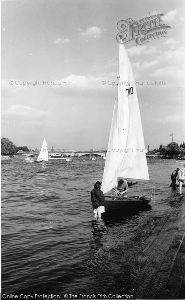 Photo of Putney, Sailing On The Thames c.1960