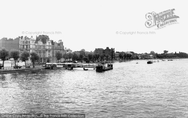 Photo of Putney, The River Thames,  Pier And Star And Garter Hotel c.1955
