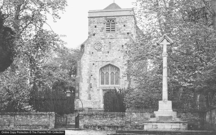 Puttenham, Church of St John the Baptist and War Memorial c1955