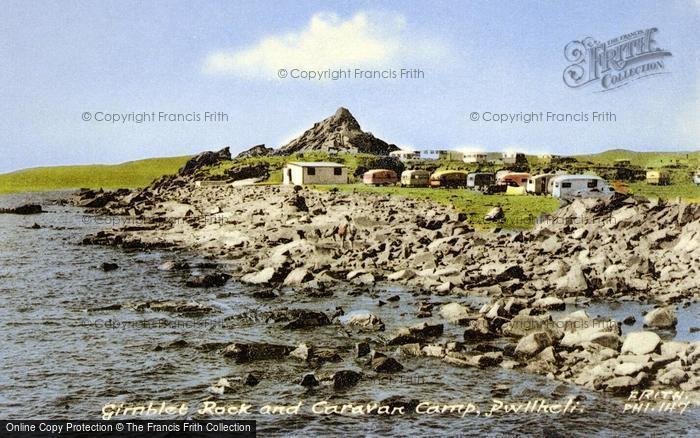 Photo of Pwllheli, The Gimblet Rock And Caravan Camp c.1960