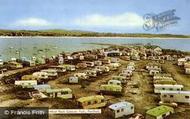The Harbour And Gimblet Rock Caravan Park c.1960, Pwllheli