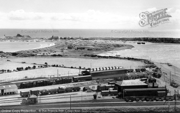 Photo of Pwllheli, The Harbour And Station c.1960